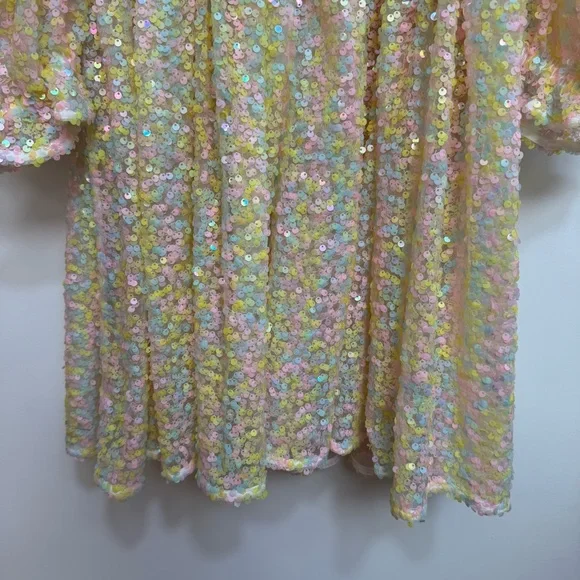 Selkie The Rainbow Sequin Puff Dress - Picture 10 of 16